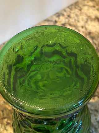Vintage Green Hoosier Glass Vase    MTS