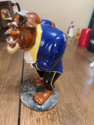 Rare Vintage Disney Japan Beauty & The Beast, Beast Figure Porcelain Figurine 6"