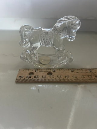 vintage Princess House crystal rocking horse figurine