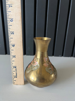 Vintage brass and enamel vase RSV|105393