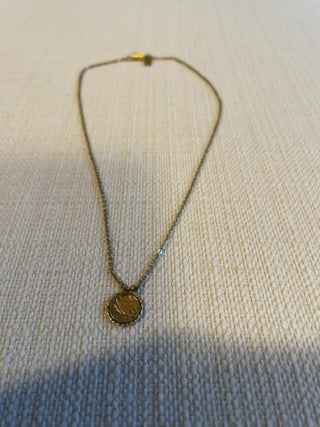 Vintage style gold coin necklace “1928”