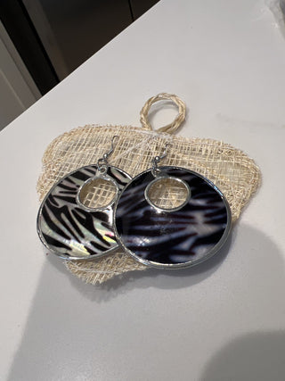 Circular Shell Earrings silver MTS|58795