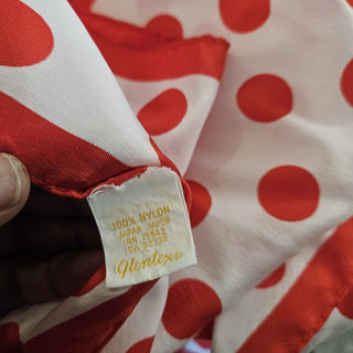 Vintage Mod Red + White Polka Dot Scarf (BRI) - MTS|48203