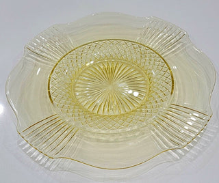 Topaz Depression Glass Plate MTS