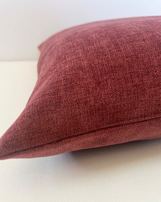 Handmade Red chenille pillow 18x18 RSV|125290