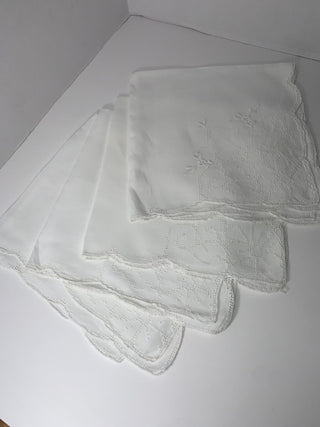 Cutwork embroidery napkins - set of 4 RSV