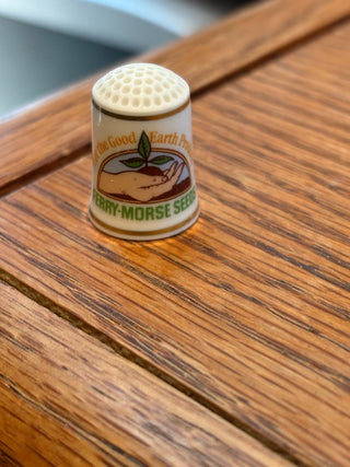 Vtg Thimble -Franklin Mint Porcelain "Ferry- Morse Seeds" RCD