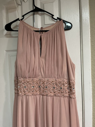 Women's Size 16 Blush Pink Cocktail/Bridesmaid Dress w/Beading RCD