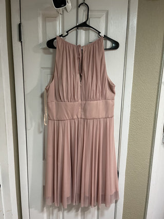 Women's Size 16 Blush Pink Cocktail/Bridesmaid Dress w/Beading RCD