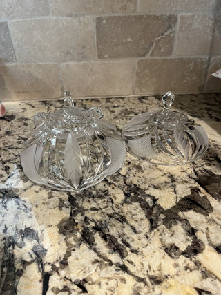 Vintage Lead Crystal Footed Candy Dish with Lid RCD