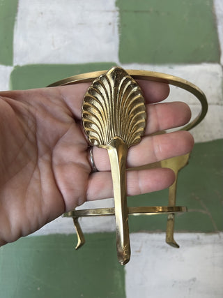 VTG 1960's Brass Seashell Gazing ball Stand F&M|98726