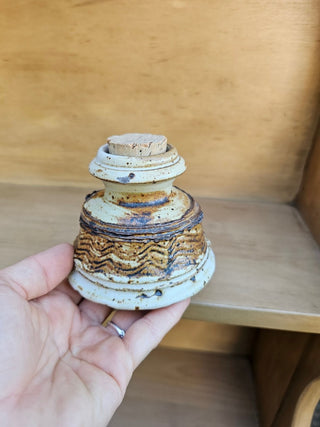 Handmade Jar with cork stopper RSV|81745