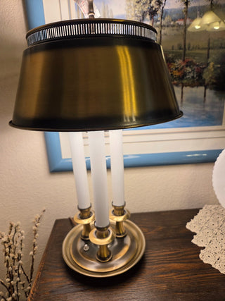 French Brass Bouillotte Tole Table Lamp, 70's, RCD|144858