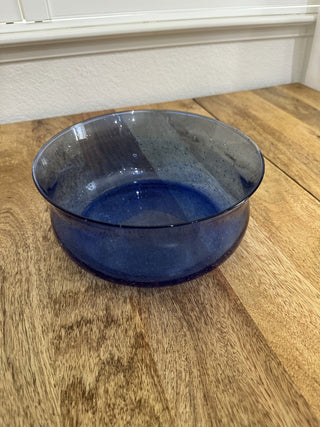 Vintage Iittala Blue Glass Bowl MTS