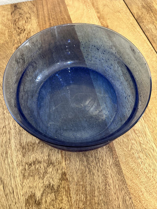 Vintage Iittala Blue Glass Bowl MTS