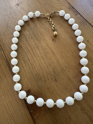 White 80s Monet Choker Necklace MTS