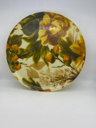 MCM Round Floral Serving Tray / Platter RSV