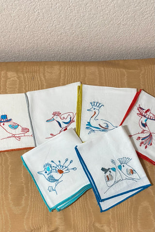 Crate and Barrell Vintage Napkins set of Six RSV|110316