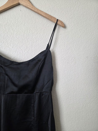 NEW! Vici black & white satin semi-formal maxi dress RSV|160918