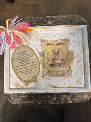 Easter bunny postcard, picture frame RCD