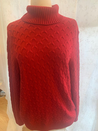 Red turtleneck Croft & Barrow sweater MTS|127905