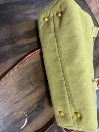 isd green canvas waterlily shoulder bag MTS|59903