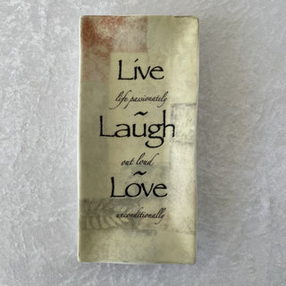 decorative ceramic dish, live laugh love RSV