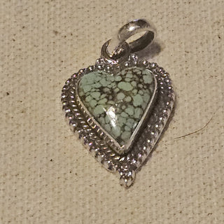 Sterling turquoise spiderweb turquoise pendant