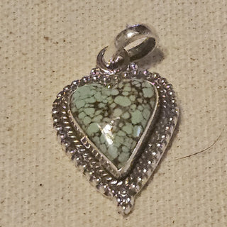 Sterling turquoise spiderweb turquoise pendant