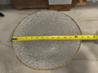VTG LG GLASS CAKE PEDESTAL STAND 13"