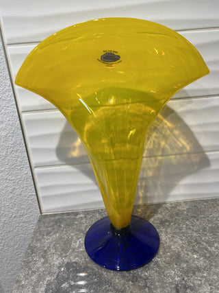 Blenko Fan Vase Signed w/sticker RSV|66301