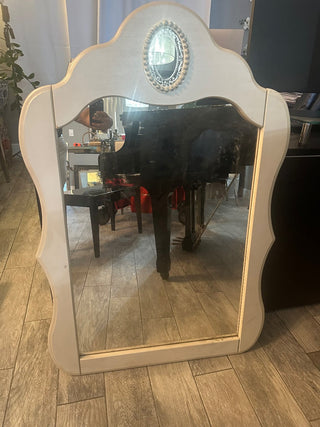 Vintage White Wall Mount Mirror