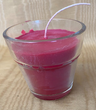 Fragrant Red Candle in Flower Pot Votive|52987