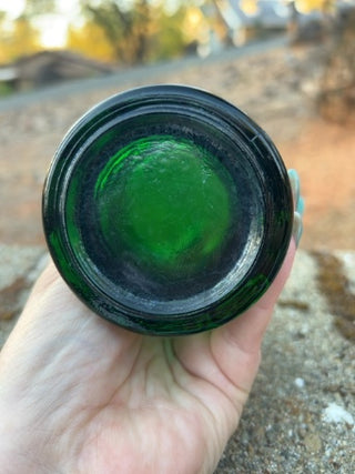 SINGLE Vintage Viking Glass "Georgian" Glass Tumblers Forest Green Mid-century