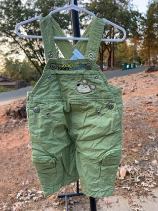 Lullaby Club 6M light green cargo overalls