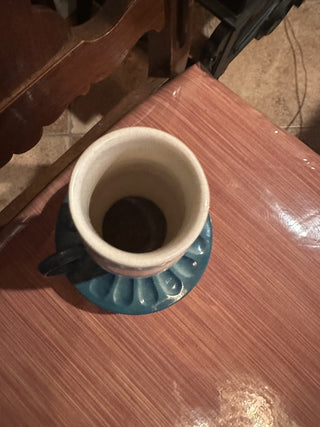 Vintage Lamp hand painted rose vase #62 VV MTS|97271