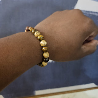 bri.craftique - Tiger Eye & Jasper Stone Beaded Bracelet (BRI) - MTS|133022