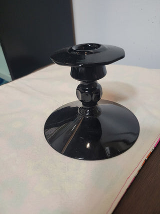 Elegant Glass Black Candle Stick Holder RCD