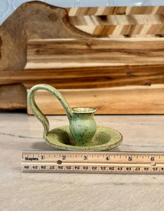 Chamber Candlestick studio art handmade, Green color|107108