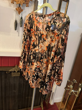 Cocomo Sheer Floral Plus Size Top MTS|66987