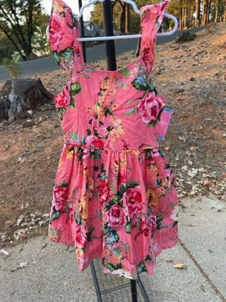 NWT Zunie Girls' size S(6/6X) coral floral sundress