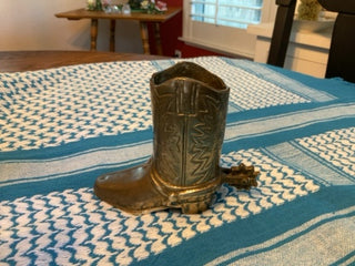 Vintage Brass Cowboy Boot