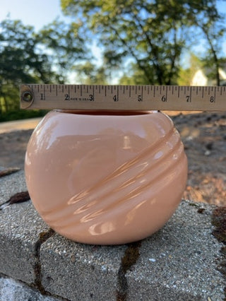 JP vintage 1980s Art Deco style peach vase