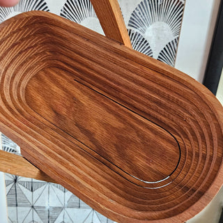 Vintage 90’s -  Handmade Collapsible Wooden Basket (BRI) - MTS|120157