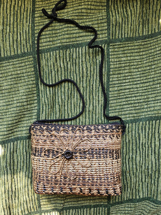 Woven Straw Flower Purse MTS|94453