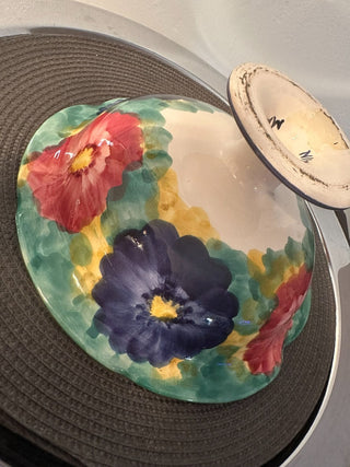 Fruit Bowl Ceramic Ped, Roses Spain MTS