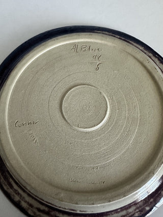 1970s Sonoma County Art Pottery Plate MTS