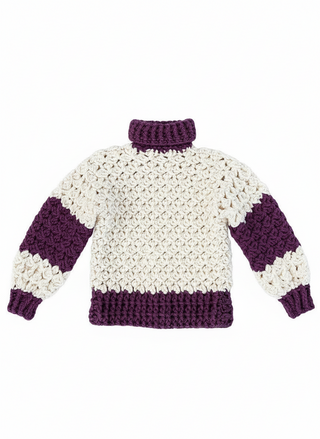 Hand Crochet Dusty Rose Color Pullover-RSV
