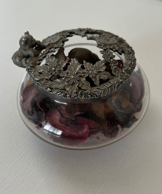 Pewter bear potpourri dish|71997