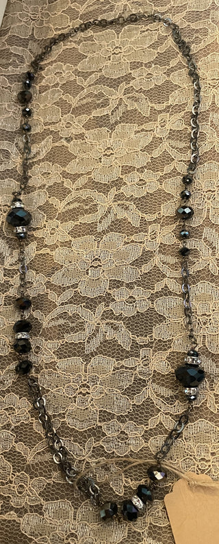 Handmade Necklace Black Gems #49 MTS|62710
